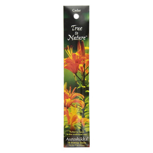 Auroshikha True to Nature Incense Sticks Cedar Essence Grounding and Refreshing Aromatherapy Fragrance 0.35Oz (10g)