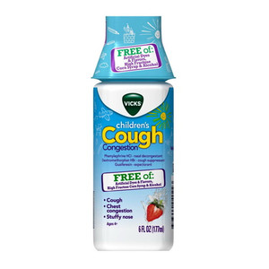 Vicks Childrens Cough Congestion Day Relief Liquid, Strawberry, 6 Oz