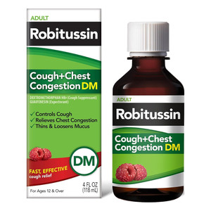 Robitussin Adult Cough and Chest Congestion DM Cough Relief Suppressant Non Drowsy 4Oz (118ml)