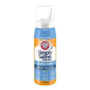 Arm and Hammer Simply Saline Daily Care Nasal Mist Instant Relief for Congestion 3.1Oz (89g)