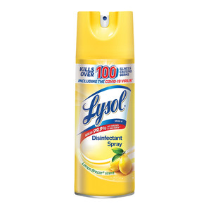 Lysol Lemon Breeze Scented Disinfectant Spray, Kills Cold and Flu Viruses, 12.5 Oz Lysol Lemon Breeze Scented Disinfectant Spray, Kills Cold and Flu Viruses, 12.5 Oz