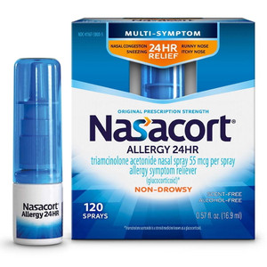Nasacort Multi Symptom Nasal 24 Hr Relief Allergy Spray - 0.57 Oz, 120 Sprays