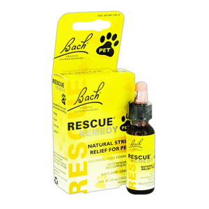 Bach Original Flower Remedies Rescue Remedy Natural Stress Relief for Pets 0.35Oz (10ml)