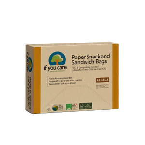 If You Care Paper Snack and Sandwich Bags 100 Percent Unbleached 48Ea