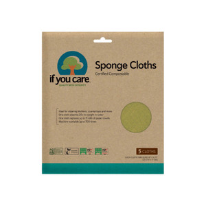 If You Care Natural Sponge Cloths for Cleaning Kitchens Bathrooms Countertops 5Ea