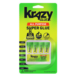 Krazy Glue All Purpose Super Glue Gel 0.07Oz (2g) 4Ea