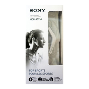 Sony MDRAS210W Sport-Clip In-Ear Headphones, White, 1 Ea Sony MDRAS210W Sport-Clip In-Ear Headphones, White, 1 Ea