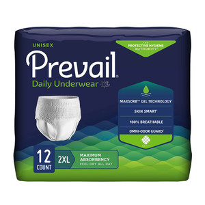 Prevail Extra Protective Underwear For Women Of Size 2X-Large, 12 Ea