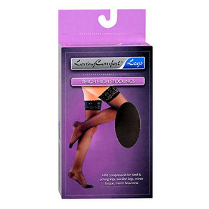 Loving Comfort Thigh High Stockings Black Closed Toe 8-15 mmHg X Large 1Pair
