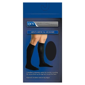 Scott Specialties Medical Legware Socks for Men 20-30 mmHg Medium Black 1Pair