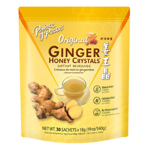 Prince of Peace Original Ginger Honey Crystals Sachets 0.63Oz (18g) 30Ea