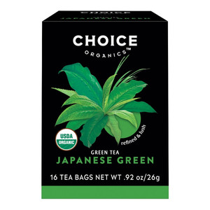 Choice Organics Japanese Green Tea Refined and Lush Blend Best Tasting Tea Bags 16Ea