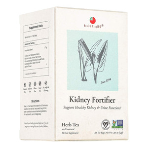Health King Kidney Fortifier Herb Tea Bags for Healthy Kidney Functions and Urine Metabolism Support 1.20Oz (34g) 20Ea