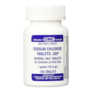 CMC Sodium Chloride 1 Gm USP Normal Salt Tablets, 100 Ea
