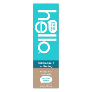 Hello Oral Care Fluoride Free Antiplaque and Whitening Toothpaste for Plaque Removal and Whitens Teeth 4.7Oz (133g)