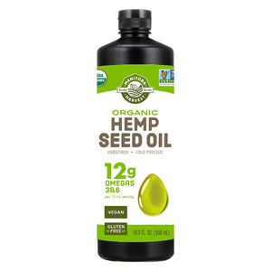 Manitoba Harvest Organic Hemp Seed Oil Unrefined and Cold Pressed Gluten Free 16.9Oz (500ml)