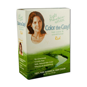 Light Mountain Natural Gray Hair Color And Conditioner Kit, Red - 7 Oz
