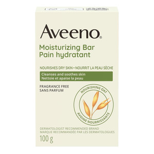 Aveeno Moisturizing Bar for Dry Skin with Nourishing Oat 3.5Oz (100g)