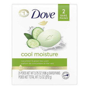 Dove Cool Moisture Beauty Bar Soap, Cucumber And Green Tea, 2 Ea, 3.75 Oz Dove Cool Moisture Beauty Bar Soap, Cucumber And Green Tea, 2 Ea, 3.75 Oz