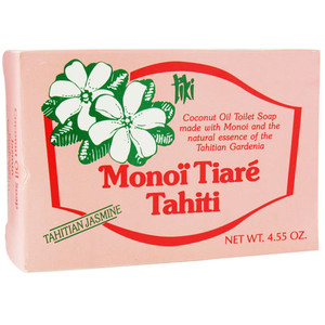 Monoi Tiare Tahiti Coconut Oil Toilet Soap With Tahitian Jasmine, 4.55 Oz