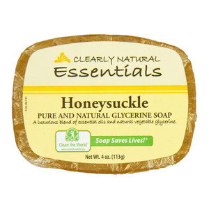 Clearly Natural Glycerin Bar Soap Honeysuckle Gentle Cleansing Formula 4Oz (113g)