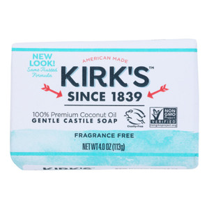 Kirks Natural Original Coco Castile Bar Soap, Fragrance Free, 4 Oz Kirks Natural Original Coco Castile Bar Soap, Fragrance Free, 4 Oz