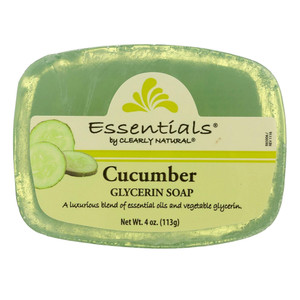 Clearly Natural Glycerin Soap Bar Cucumber Gentle Cleansing Formula 4Oz (113g)