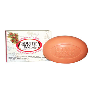 South of France Climbing Wild Rose French Milled Oval Bar Soap With Organic Shea Butter, 6 Oz