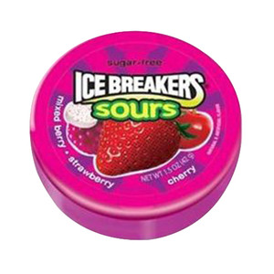 Ice Breakers Sugar Free Fruit Sours, Mixed Berry - 1.5 Oz/Tin, 8 Tins