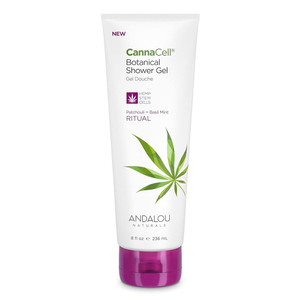 Andalou Naturals CannaCell Patchoul and Basil Mint Botanical Shower Gel Ritual 8Oz (236ml)