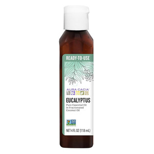 Aura Cacia Essential Oil Eucalyptus Pure Aromatherapy Refreshing Scent 4Oz (118ml)