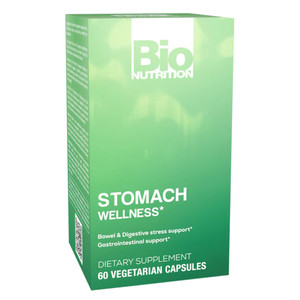Bio Nutrition Stomach Wellness Dietary Supplement Vegetarian Capsules 60Ea