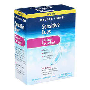 Bausch And Lomb Sensitive Eyes Plus Saline Solution, Twin Pack, 24 Oz Bausch And Lomb Sensitive Eyes Plus Saline Solution, Twin Pack, 24 Oz
