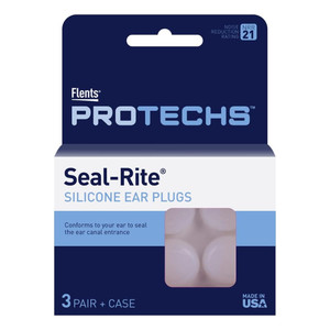 Flents Seal Rite Silicone Ear Plugs for Swimming Bathing and Water Blocking 3Pairs