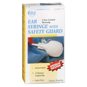 Cara Ear Syringe with Safety Guard 3Oz Capacity for Gentle Ear Irrigation 1Ea