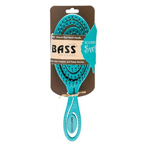 Bass Brushes Eco Flex Detangler Teal Swirl Hair Brush Assorted Color 1Ea