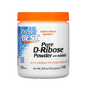 Doctors Best Pure D-Ribose Powder with BioEnergy Ribose, 8.8 Oz