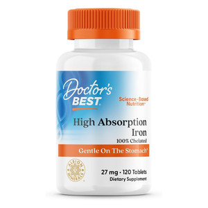 Doctors Best Energy High Absorption Iron with Ferrochel Tablets 120Ea