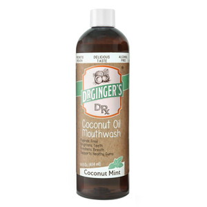 Dr Gingers Coconut Oil Teeth Whitening Mouthwash Supports Healthy Oral Microbiome Freshens Breath Fluoride and Alcohol Free 14Oz (414ml)