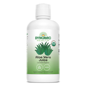 Dynamic Health Certified Organic Aloe Vera Juice Unflavored, 32 Oz