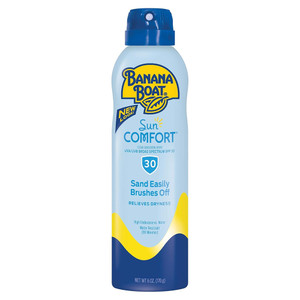 Banana Boat SunComfort SPF 30 Ultra Mist Broad Spectrum Sunscreen Spray Relieves Dryness 6Oz (170g)