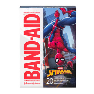 Band-Aid Marvel Spiderman Adhesive Bandages, Assorted Sizes, 20 Ea Band-Aid Marvel Spiderman Adhesive Bandages, Assorted Sizes, 20 Ea