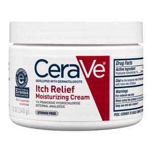 Cerave Itch Relief Moisturizing Cream for Dry Skin Helps Moisture to Keep Soft Skin 12Oz (340g)