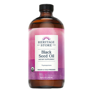 Heritage Store Black Seed Oil for Antioxidant Immune and Joint Support 16Oz (473ml)