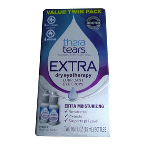 Thera Tears Extra Dry Eye Therapy Lubricant Eye Drops, Twin Pack, 0.5 Oz