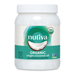Nutiva Organic Virgin Coconut Oil Cold Pressed and Unrefined 54Oz (1.6l)