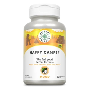 Natural Balance Happy Camper Herbal Formula Veg Capsules Support Healthy Mood 120Ea