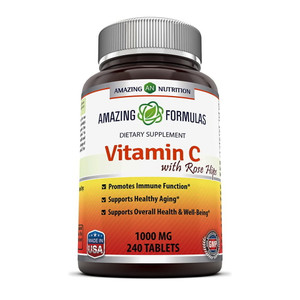 Amazing Nutrition Formulas Vitamin C With Rose Hips 1000mg Tablets, 240 Ea Amazing Nutrition Formulas Vitamin C With Rose Hips 1000mg Tablets, 240 Ea