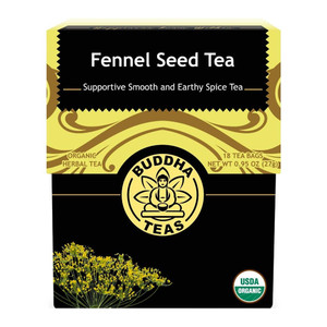 Buddha Teas Organic Fennel Seed Tea Bags Supports Respiratory Health 18Ea