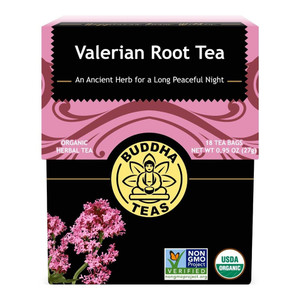 Buddha Teas Organic Valerian Root Tea Bags Promotes Restful Sleep 18Ea